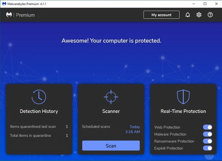 Malwarebytes tray application что это