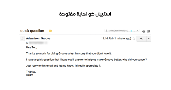 كيف رفعنا نسبة استجابة عملائنا لاستبيان المغادرة بنسبة 785% 4 open-ended-question.png
