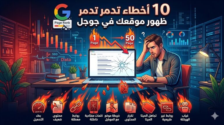 10 أخطاء تدمر ظهور موقعك في جوجل