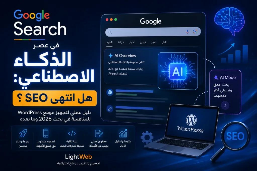 هل انتهى SEO التقليدي؟ كيف تجهز موقع WordPress للظهور في Google AI Overviews وAI Mode في 2026؟