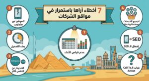 7 أخطاء أراها باستمرار في مواقع الشركات (وكيف تتجنبها؟)