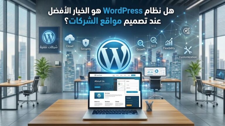 هل نظام WordPress هو الخيار الأفضل عند تصميم مواقع الشركات في 2026؟